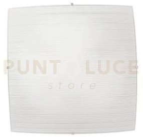 Plafoniera celine bianca 4 luci attacco e27 50x50x12cm vetro bianco...
