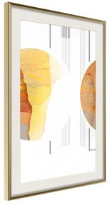 Poster  Collision of Planets  Cornice Quadri Cornice d'oro con passe-partout, Larghezza x Altezza Home decor 20x30