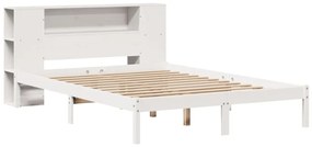 Letto libreria senza materasso bianco 150x200 cm legno di pino