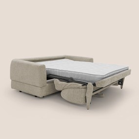 Happy Divano letto matrimoniale con materasso h18 cm in tessuto impermeabile T10 beige