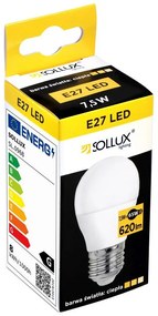 Lampadina LED con luce bianca calda con presa E27, 7,5 W – Sollux