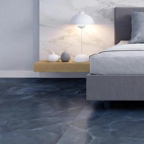 Piastrella da pavimento e rivestimento interno 120 x 120 cm Sp. 9 mm rettificato Venus in gres porcellanato smaltato lucido blu traffico medio (pei 2/5) 2.88 mq