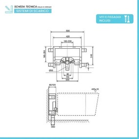 Modulo di installazione Oli Simflex per bidet sospeso