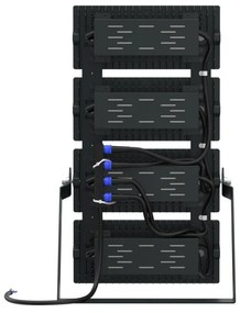 Faro Modulare LED 800W IP66, 167lm/W, No Flickering con driver Philips Colore  Bianco Naturale 4.000K, Scegli l'angolo di illuminazione Asimmetrica 50°, Scegli le staffe dei moduli Fisse