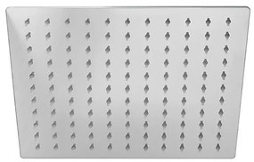 Soffione doccia quadrato 40x40 cm cromato lucido in acciaio inox