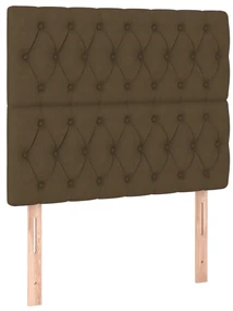 Giroletto a molle con materasso marrone scuro 90x190cm tessuto