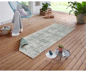 Tappeto per esterni verde e crema , 80 x 350 cm Biri - NORTHRUGS
