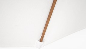 Ombrellone da Giardino con Snodo 8 Stecche Ø300x246h cm Telo in Poliestere Palinuro Naturale e Bianco...