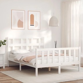 Giroletto Senza Materasso Bianco 140x200 Cm Legno Massello Pino /