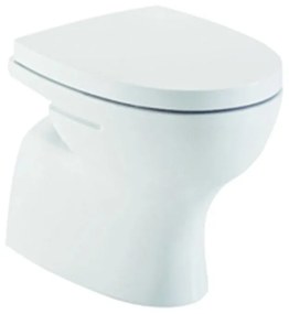 Vaso WC distanziato pop art scarico a pavimento, sedile escluso P 54 x L 35 x H 40 cm bianco