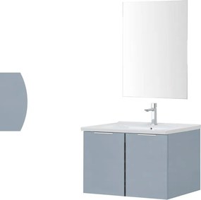 Mobile bagno con lavabo Rialto L 80 x H 53 x P 46 cm azzurro