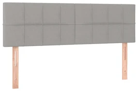Testiere 2 pz grigio chiaro 72x5x78/88 cm in tessuto