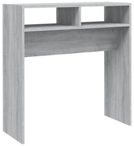 Tavolino consolle grigio sonoma 78x30x80 cm legno multistrato