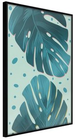 Poster  Pastel Monstera Leaves  Cornice Quadri Cornice nera, Larghezza x Altezza Home decor 40x60