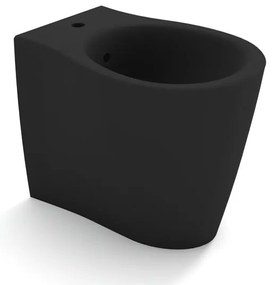 Bidet filomuro SOFT OLYMPIA CERAMICA L 36 x H 42 x P 55 cm Nero opaco