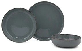 Set da tavola 12 pezzi grigio/porcellana