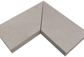 Bordo per piscina in gres porcellanato ECODADO+ Gradone Gres Int. dx-sx grigio 30x60x2 L 60 x H 60 cm, Sp 20 mm