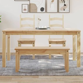 Tavolo Da Pranzo Panama 160x80x75 Cm İn Legno Massello Di Pino /