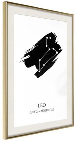 Poster  Zodiac: Leo I  Cornice Quadri Cornice d'oro con passe-partout, Larghezza x Altezza Home decor 20x30