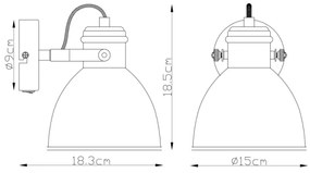 Globo 54018-1 - Luce Spot da parete WIHO 1xE27/40W/230V
