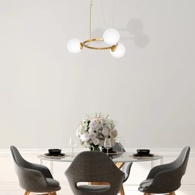 Lampadario a sospensione con filo VIENNA 3xE14/40W/230V oro