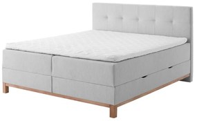 Letto boxspring grigio chiaro con contenitore 180x200 cm Catania - Meise Möbel