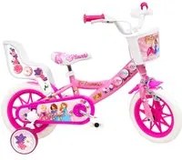 Bicicletta per Bambina 12 1 Freno Gomme in EVA Flowers Rosa