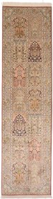 Cashmere Silk Tappeto 300 x 80 (Indian) Annodato A Mano