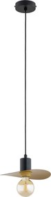 Lampadario a cavo SAVANA 1xE27/15W/230V Ø 23 cm nero/oro