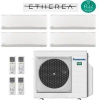 Climatizzatore Condizionatore Panasonic Quadri Split Inverter Serie Etherea White 9+9+9+9 con CU-4Z68TBE R-32 Wi-Fi Integrato 9000+9000+9000+9000 Bianco