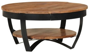 Tavolino Da Salotto 65x65x32 Cm İn Legno Massello Dacacia /