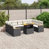 Set Divani da Giardino 11 pz con Cuscini in Polyrattan Nerocod mxl 88740