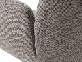 Sedia da pranzo grigia in imbottito con braccioli Roxana – Unique Furniture