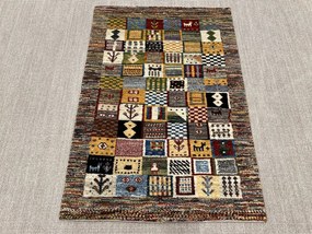 Gabbeh Tappeto 140 x 100 Marrone (Iran) Annodato A Mano