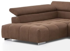 Divano angolare a U TROPEA sinistro marrone