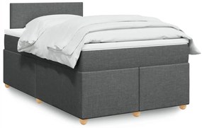 Giroletto A Molle Con Materasso Grigio Scuro 120x190cm Tessuto /