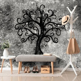 Carta da parati – Albero della vita in bianco e nero