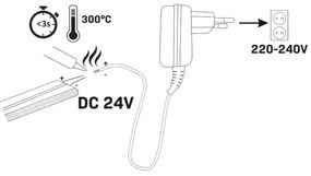Striscia LED NEON 5m LED/40W/24V arancione IP65