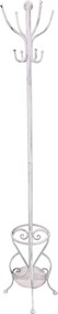 appendiabiti da terra con portaombrelli stile provenzale in ferro verniciato cm 35 x 183 h