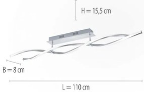 Paul Neuhaus 9143-55 - Lampadario LED dimmerabile da superficie POLINA 2xLED/10,2W/230V