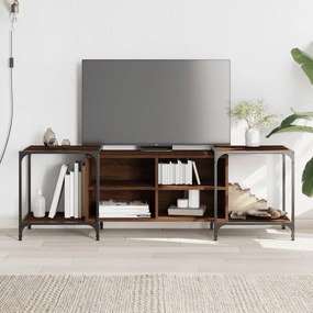 Mobile tv rovere marrone 153x37x50 cm in legno multistrato