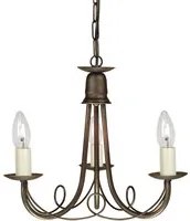 Lampadario Industrial Nordico Minster Acciaio Nero Oro 3 Luci E14