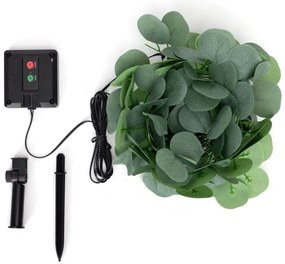 Aigostar - Catena LED solare 50xLED/7m IP65 bianco caldo eucalipto