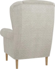 Poltrona con braccioli beige Swan – Ropez