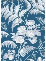 Cole & Son Carta da parati Rose - White/ Blue