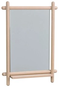 Specchio da parete con mensola con cornice in legno 52x74 cm Milford - Rowico