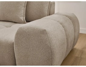 Divano angolare grigio tortora allungabile e con contenitore (penisola a sinistra/chaise lounge) con rivestimento in ciniglia Everest – Bobochic Paris
