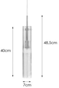Markslöjd 108112 - Lampadario su filo TUBO 1xE14/40W/230V