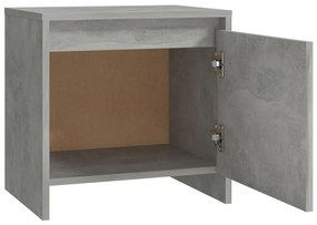 Comodino grigio cemento 45x34x44,5 cm in truciolato