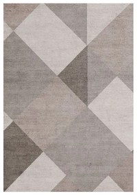 Tappeto Soave Soft reverse geometrico grigio, L 170 x L 120 cm